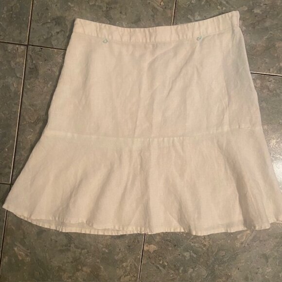 H&M - LINEN FLARED HEM SKIRT - Picture 1 of 5